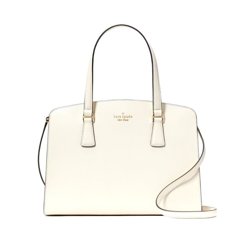 New Kate Spade Perry Medium Satchel Saffiano Leather Meringue
